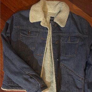 GAP Denim Jacket with Sherpa Collar